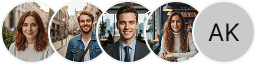 Multiple investor profile avatars on BTC 500 Luroth trading review block